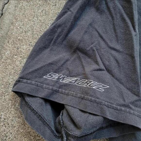 Vtg Y2k SANTA CRUZ BICYCLES Blur Futuristic Logo Graphic Bike Cycling T Shirt XL - Picture 2 of 4